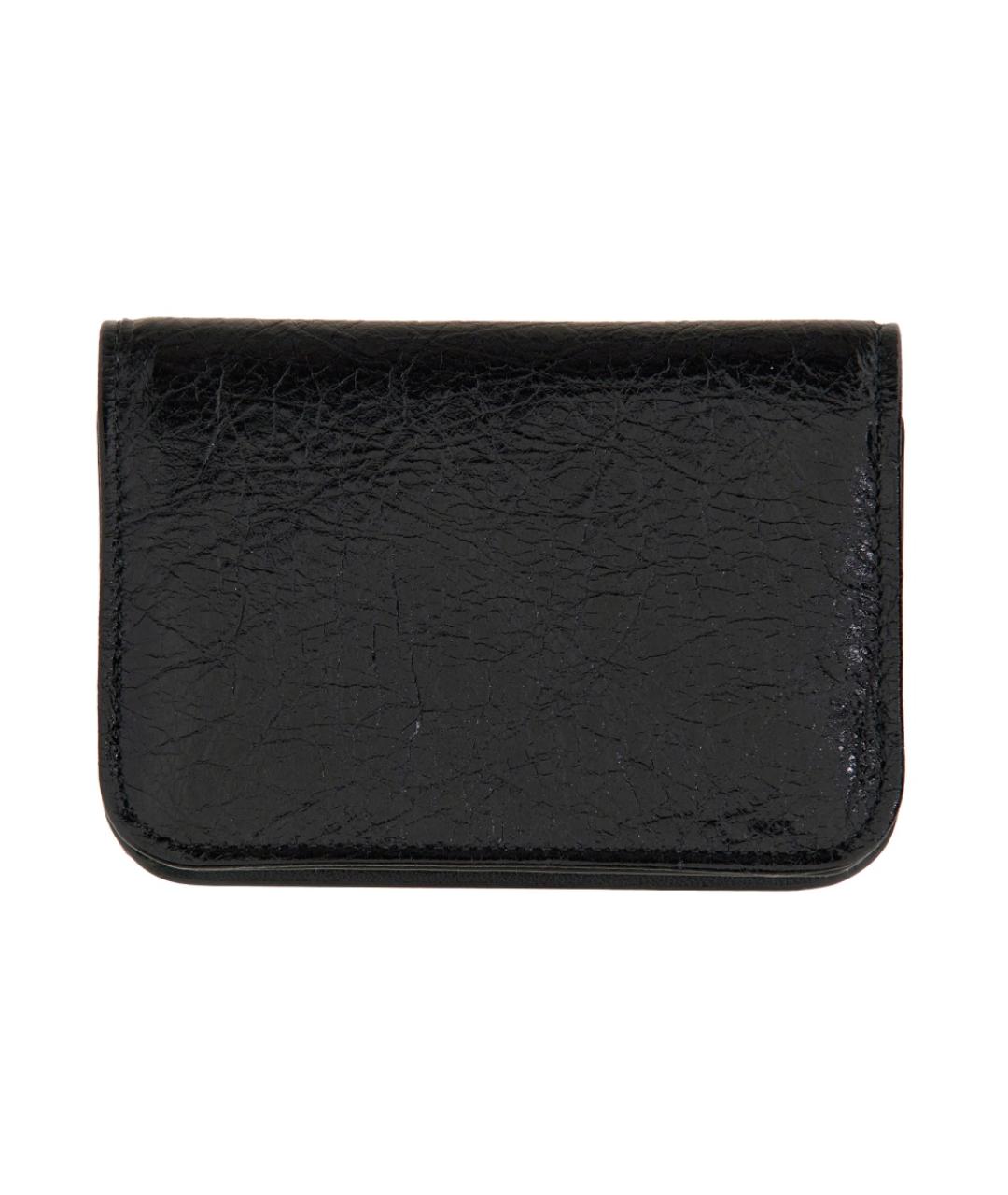 BALENCIAGA Черный кожаный кошелек, фото 3