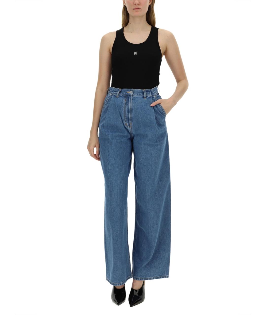 GIVENCHY Синие хлопковые прямые джинсы, фото 2