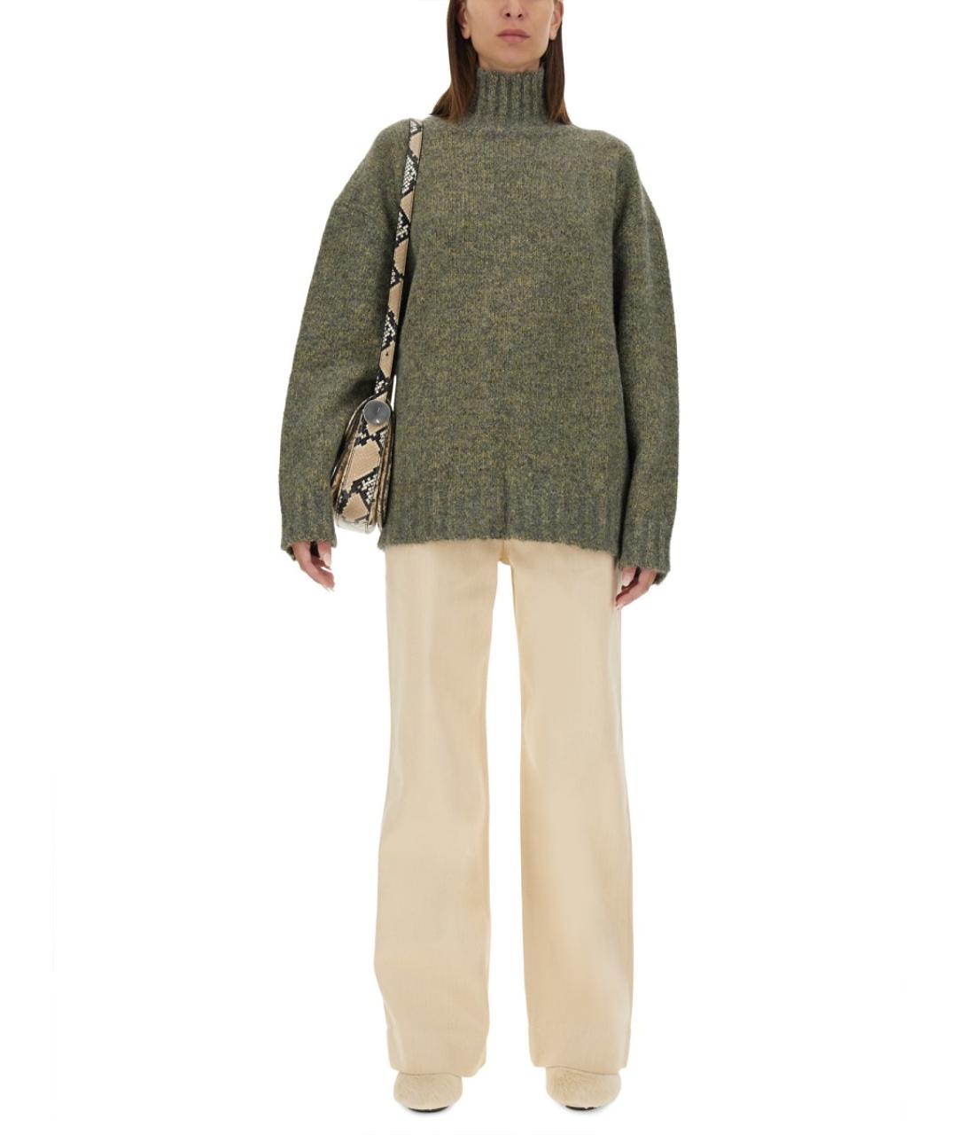 JIL SANDER Белые хлопковые прямые брюки, фото 2