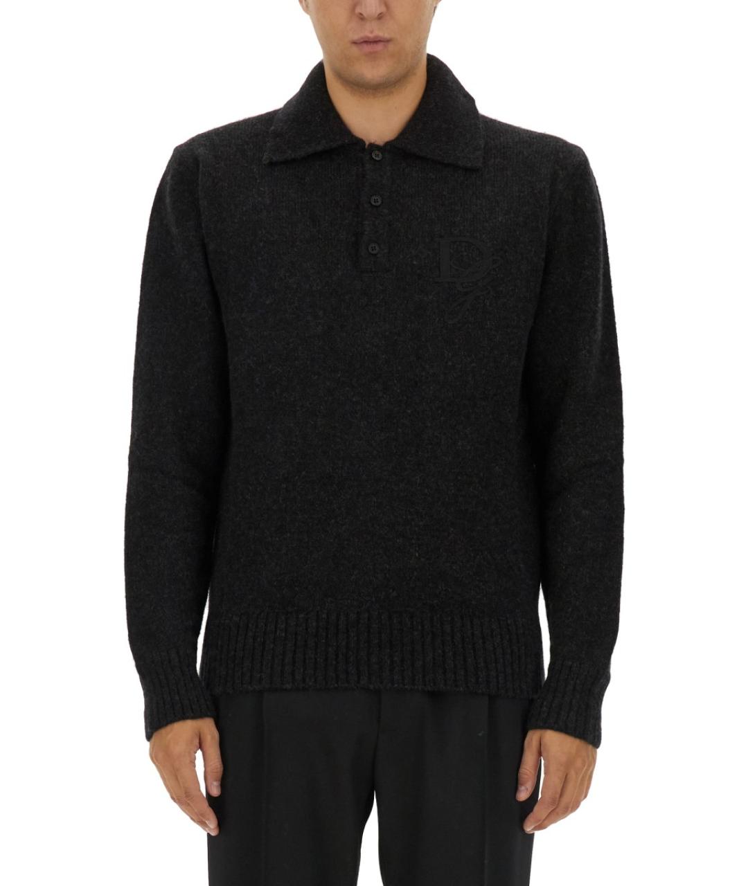 DOLCE&GABBANA Черный полиамидовый джемпер / свитер, фото 5
