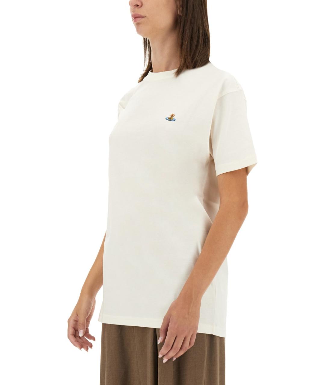 VIVIENNE WESTWOOD Белая хлопковая футболка, фото 6