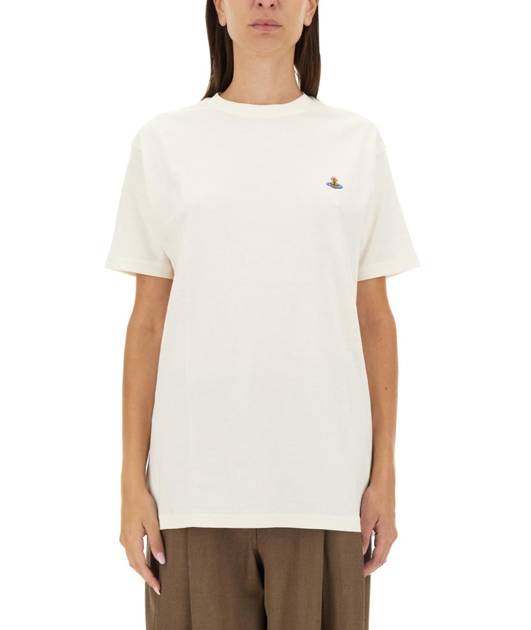 VIVIENNE WESTWOOD Белая хлопковая футболка, фото 2