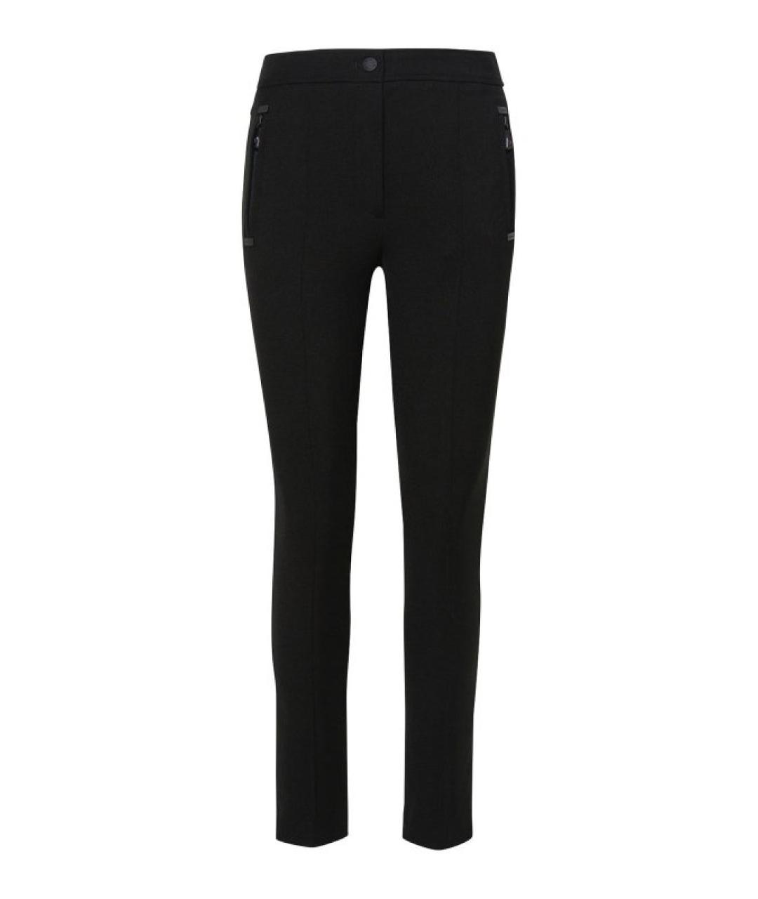 MONCLER GRENOBLE Черные полиамидовые прямые брюки, фото 1