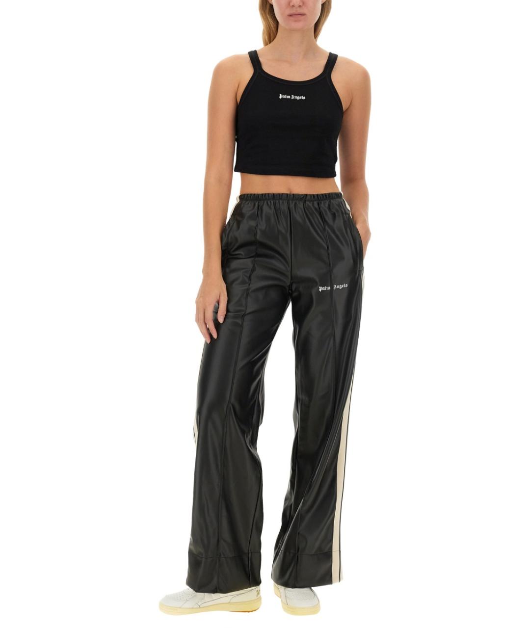 PALM ANGELS Черная хлопковая майка, фото 3