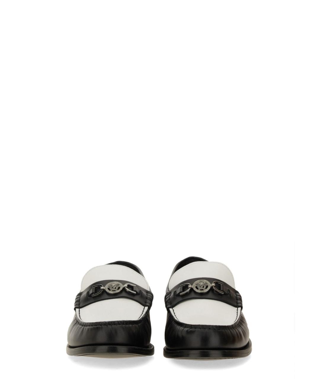VERSACE Черные кожаные лоферы, фото 3