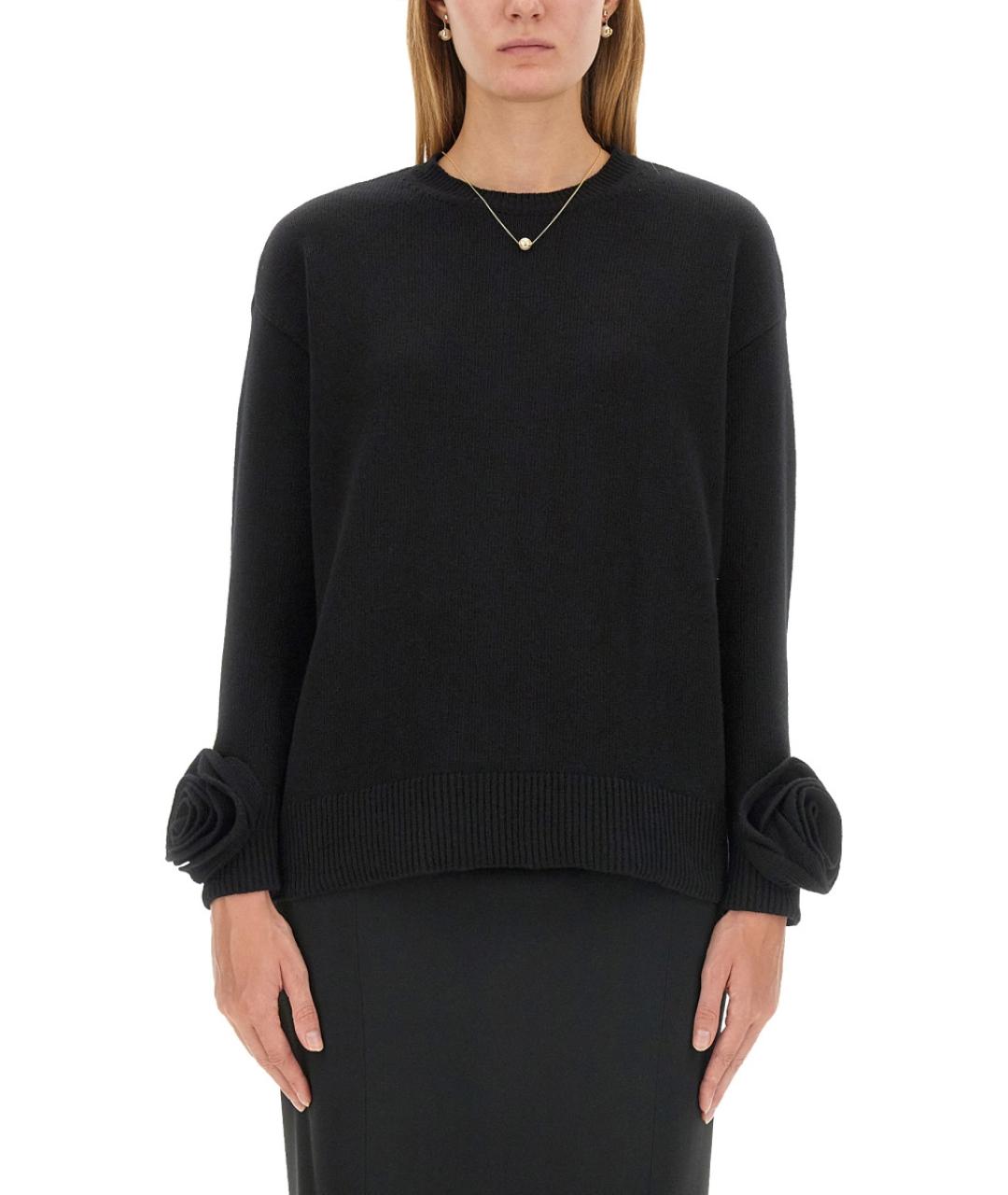 VALENTINO Черный шерстяной джемпер / свитер, фото 2