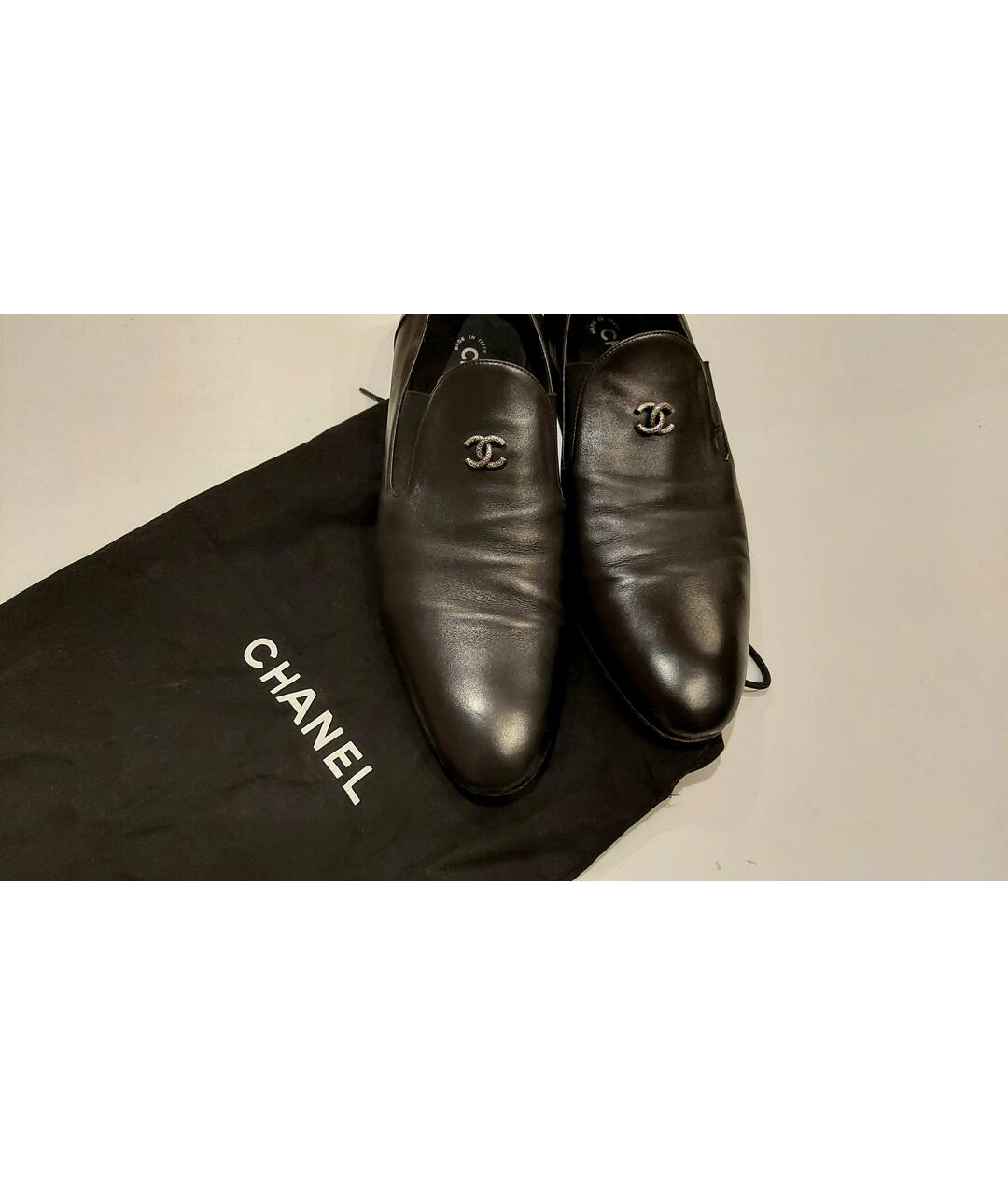 CHANEL Черные кожаные туфли, фото 5