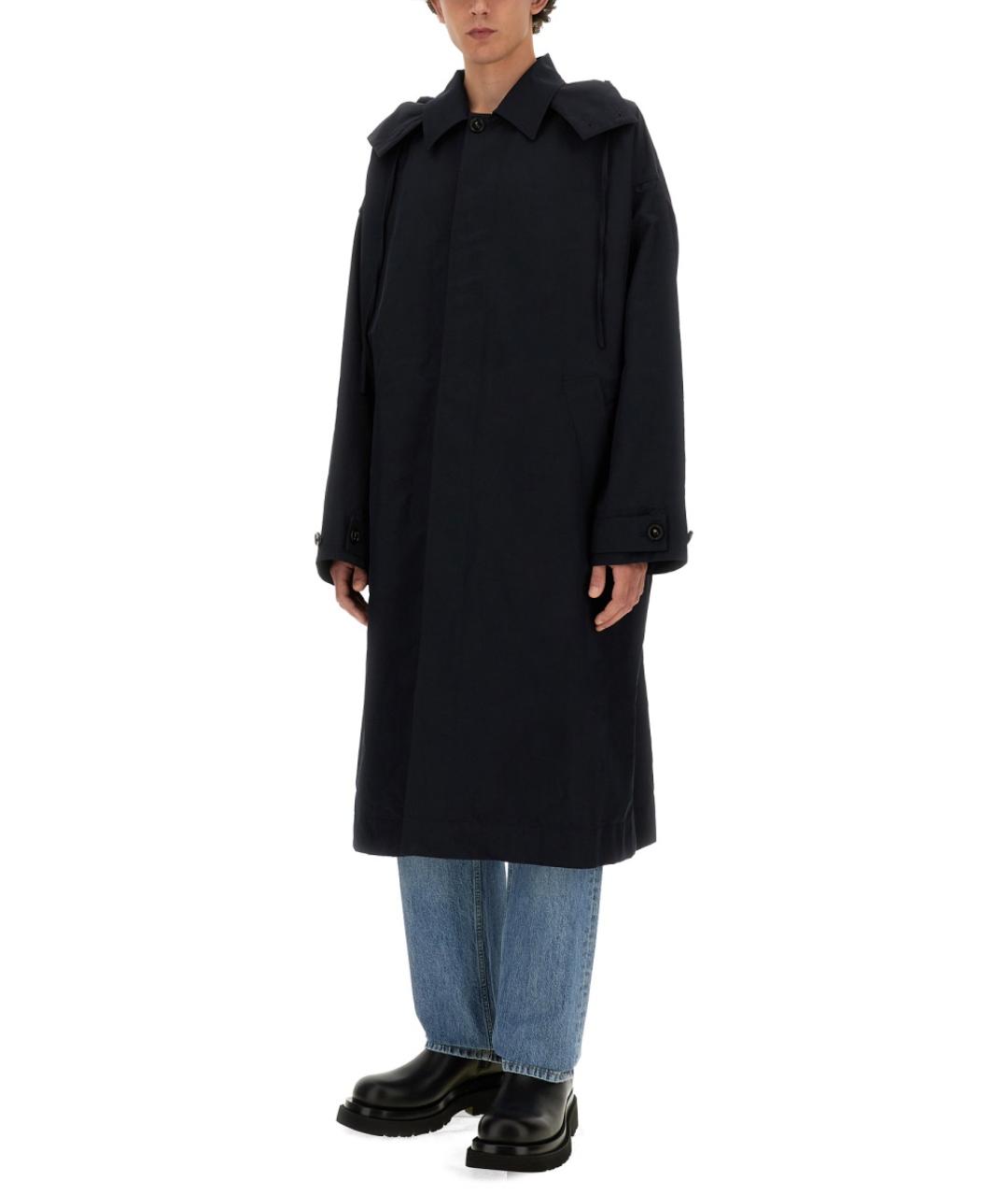 BOTTEGA VENETA Синий полиамидовый тренч / плащ, фото 2