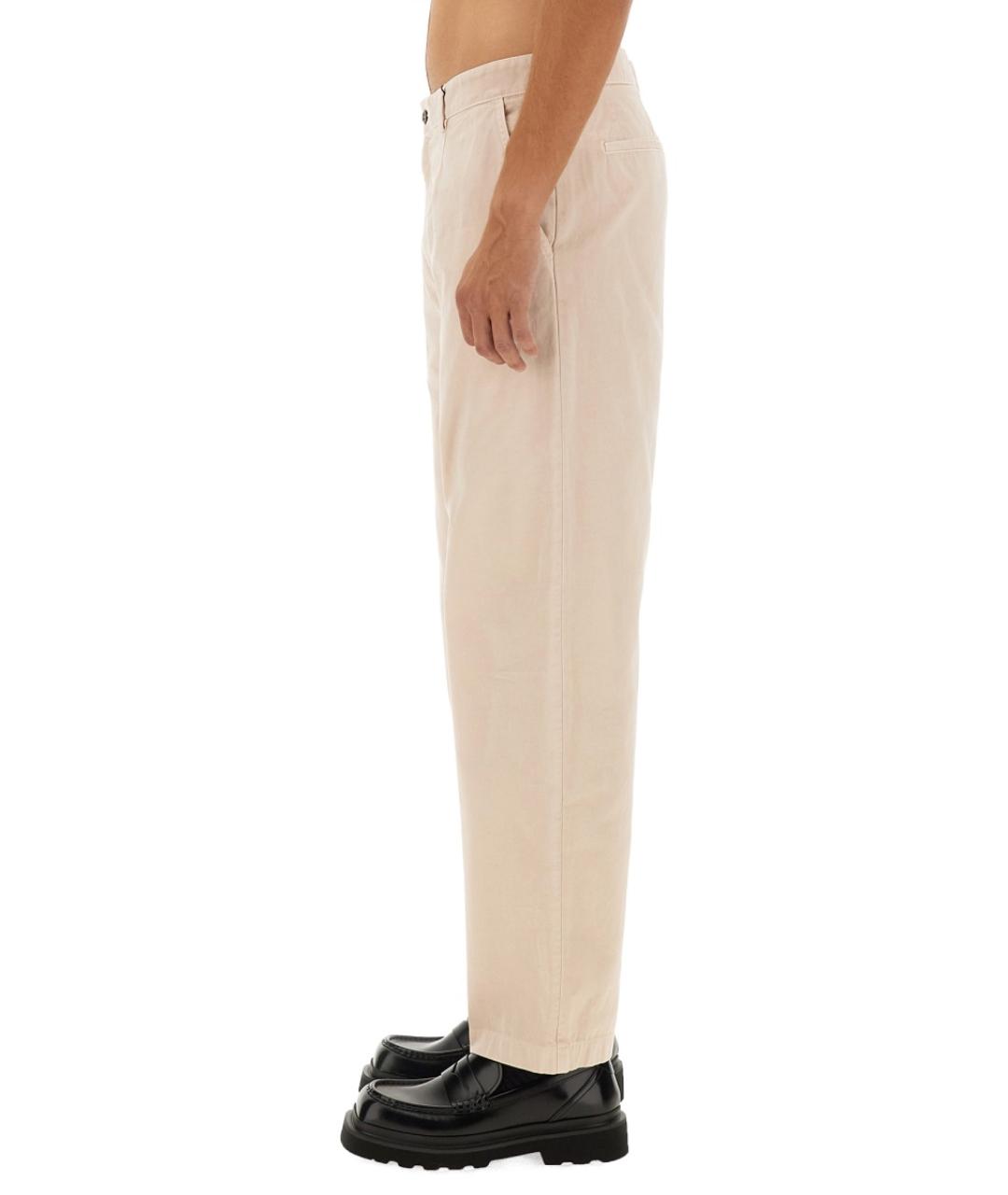 DOLCE&GABBANA Бежевые хлопковые повседневные брюки, фото 4