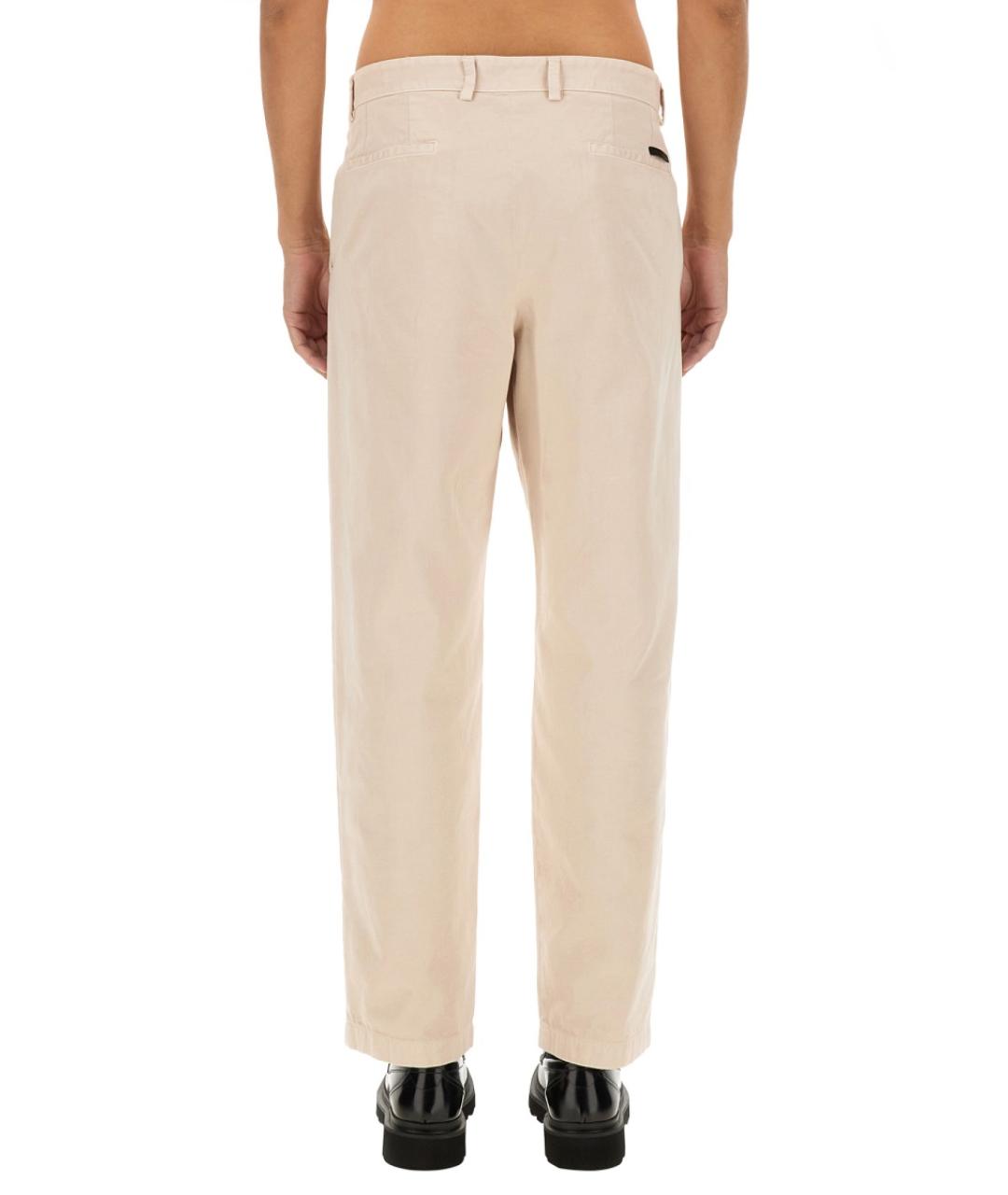 DOLCE&GABBANA Бежевые хлопковые повседневные брюки, фото 3
