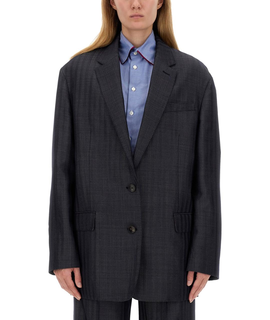 ETRO Серый шерстяной жакет/пиджак, фото 2