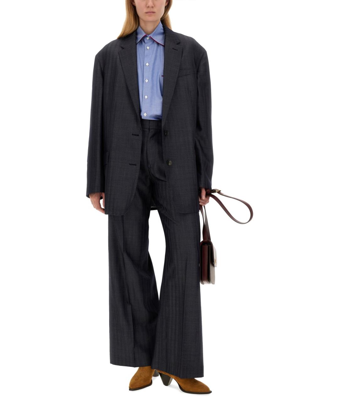 ETRO Серый шерстяной жакет/пиджак, фото 3