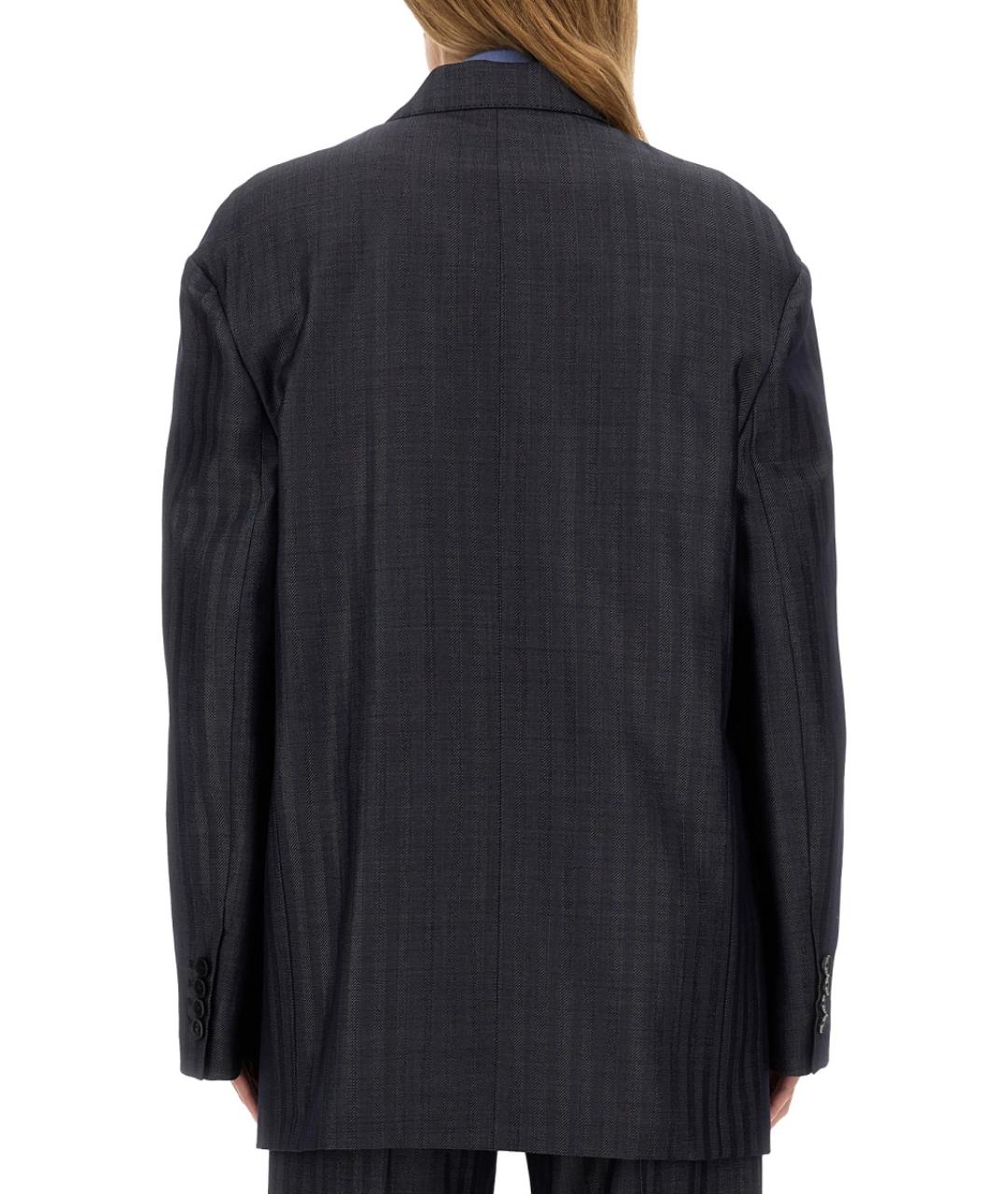 ETRO Серый шерстяной жакет/пиджак, фото 4