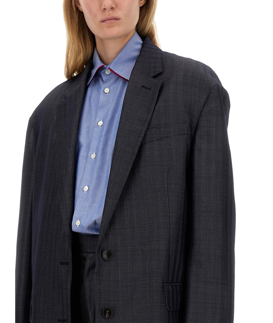 ETRO Серый шерстяной жакет/пиджак, фото 5