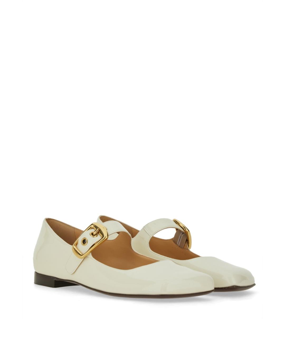 CHLOE Белые кожаные балетки, фото 2
