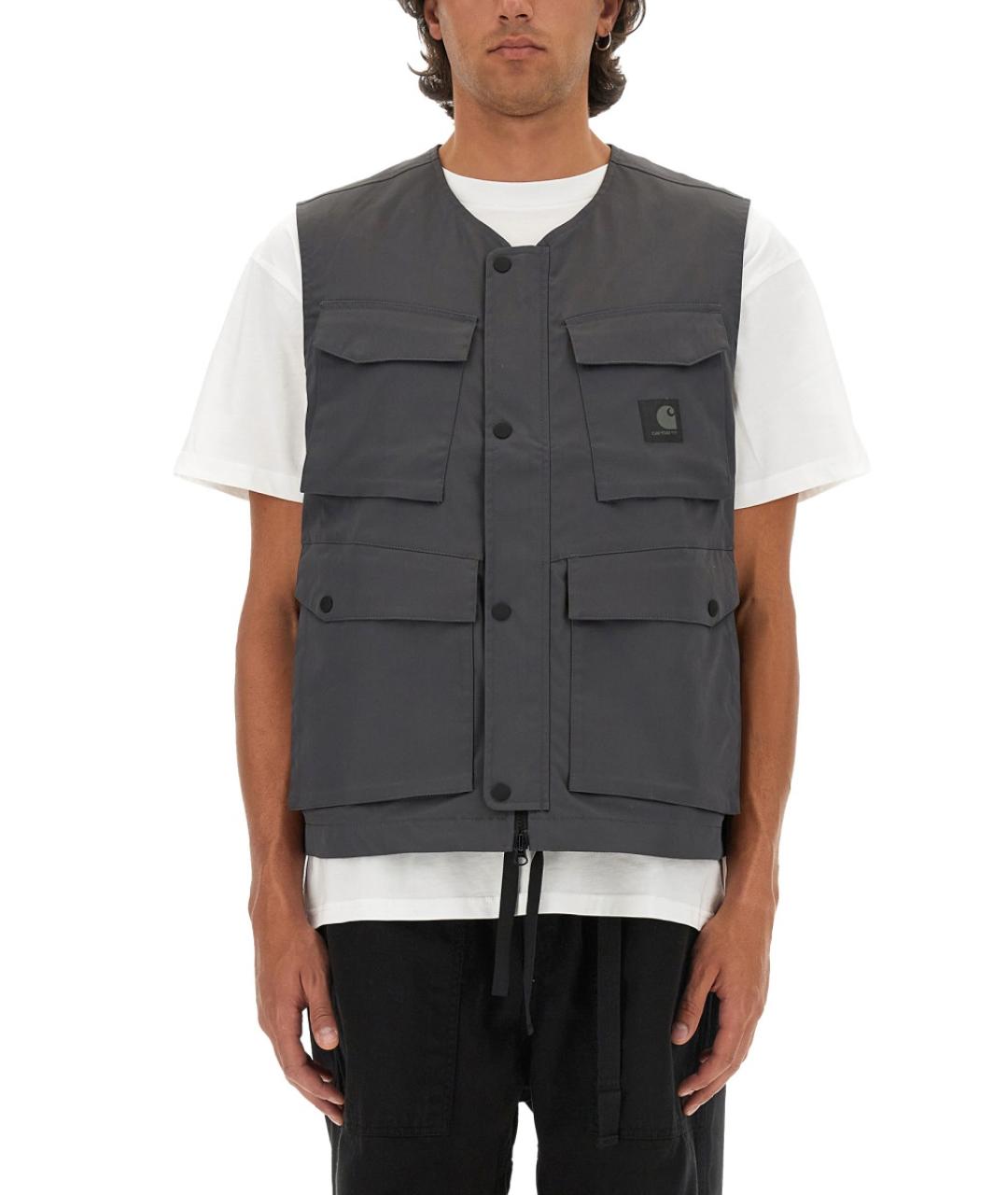 CARHARTT WIP Серый полиэстеровый жилет, фото 2