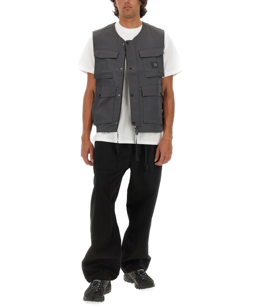 CARHARTT WIP Серый полиэстеровый жилет, фото 3