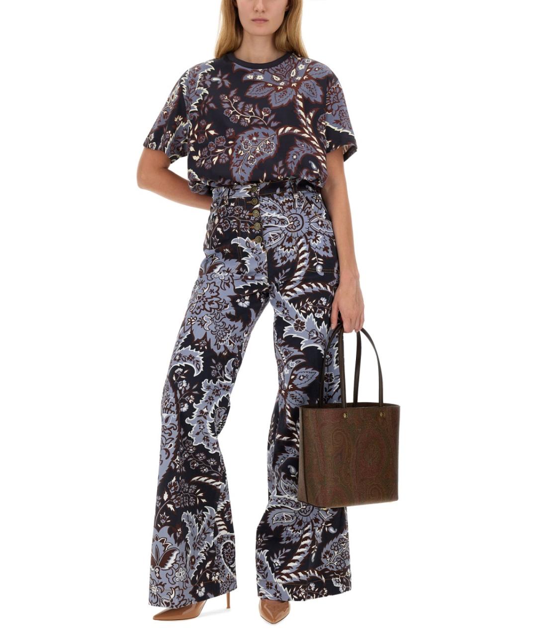 ETRO Мульти хлопковые джинсы клеш, фото 3