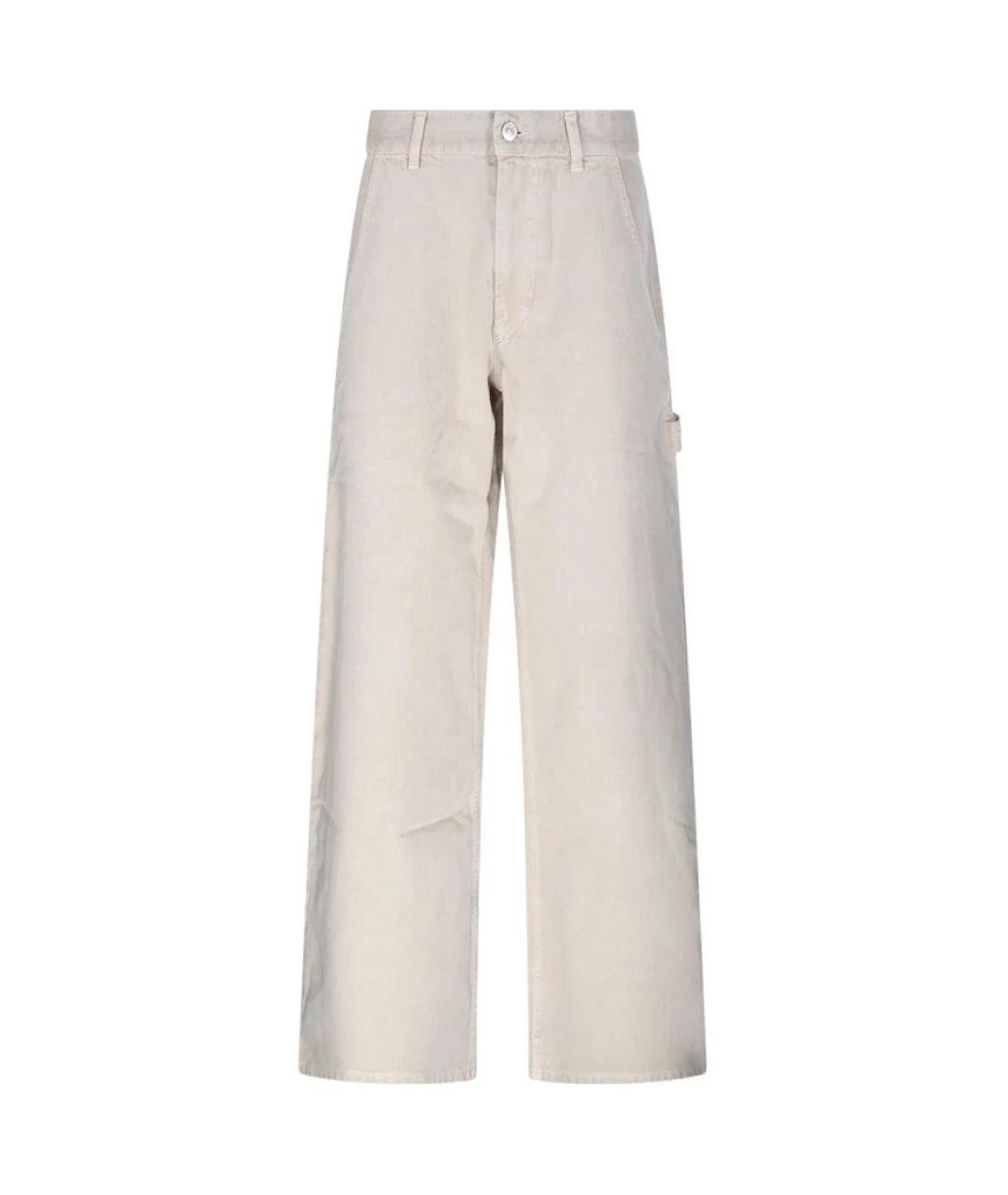 ISABEL MARANT ETOILE Бежевые хлопковые прямые джинсы, фото 4