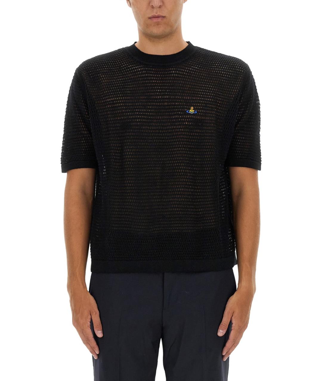 VIVIENNE WESTWOOD Черная хлопковая футболка, фото 5