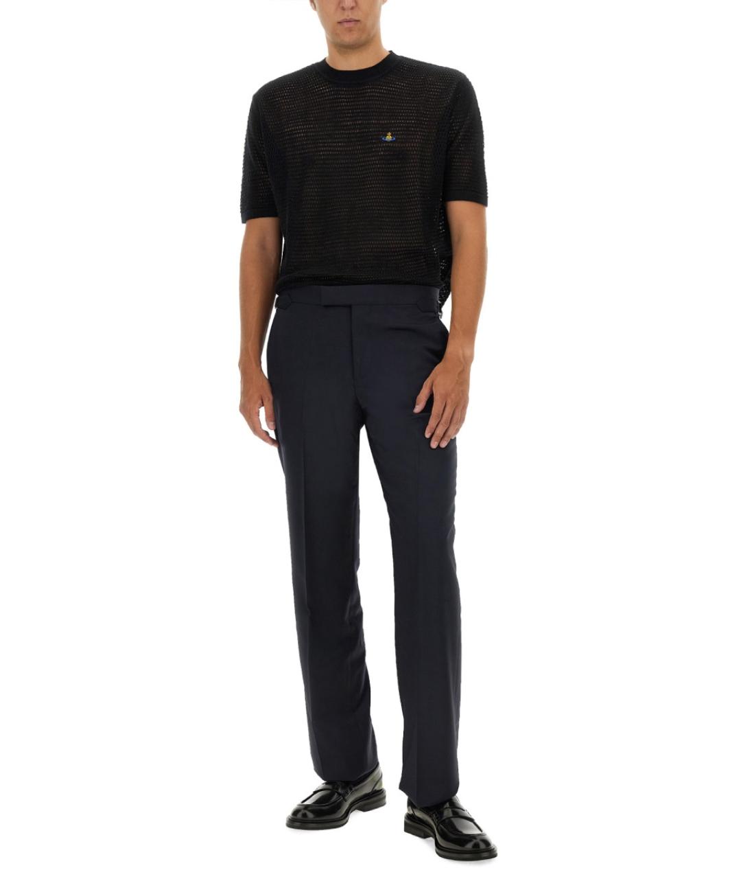 VIVIENNE WESTWOOD Черная хлопковая футболка, фото 2