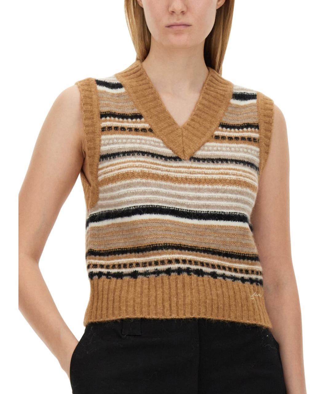 GANNI Мульти шерстяной жилет, фото 5