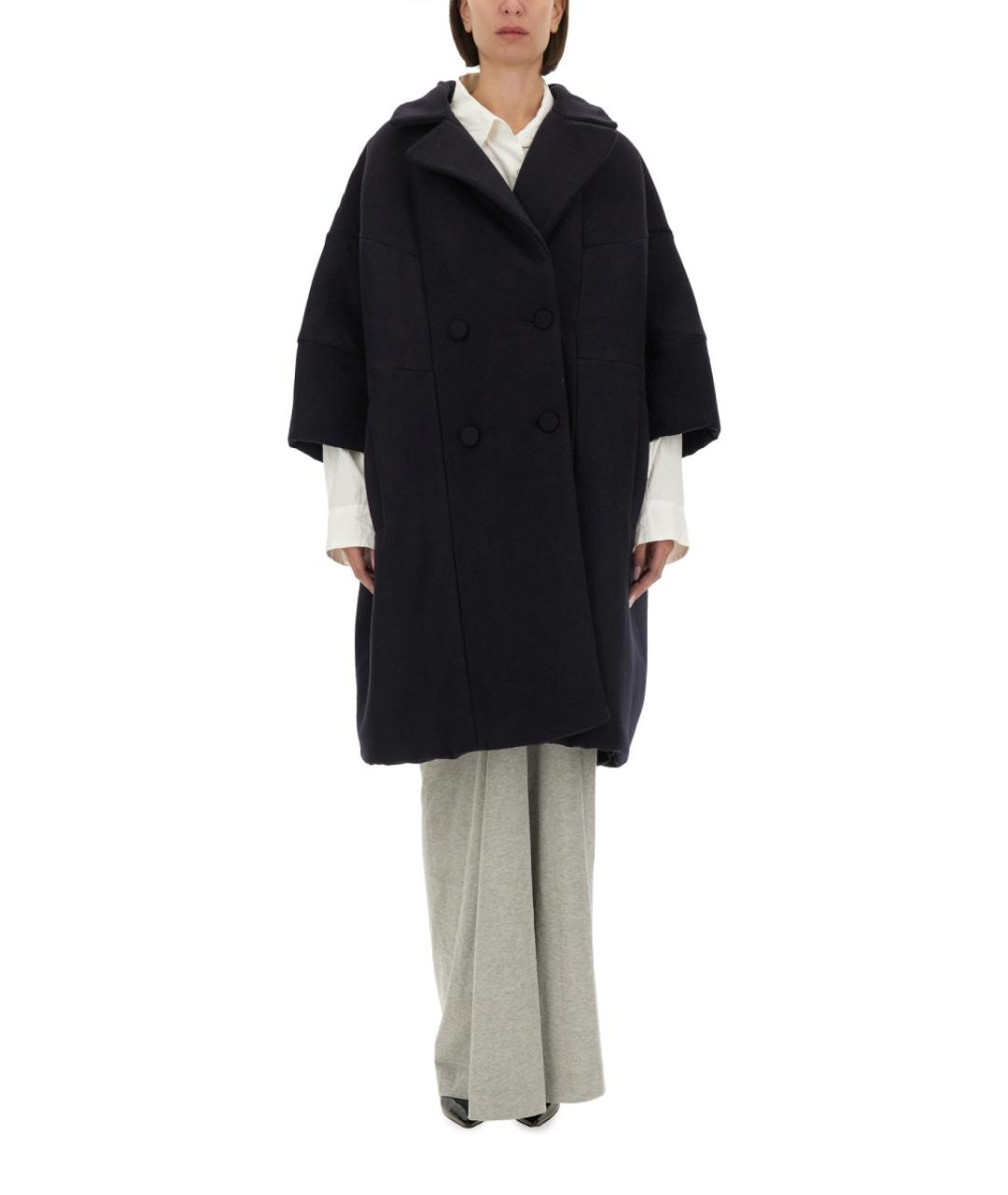 DRIES VAN NOTEN Синее шерстяное пальто, фото 5