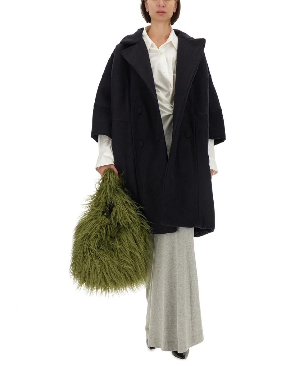 DRIES VAN NOTEN Синее шерстяное пальто, фото 2