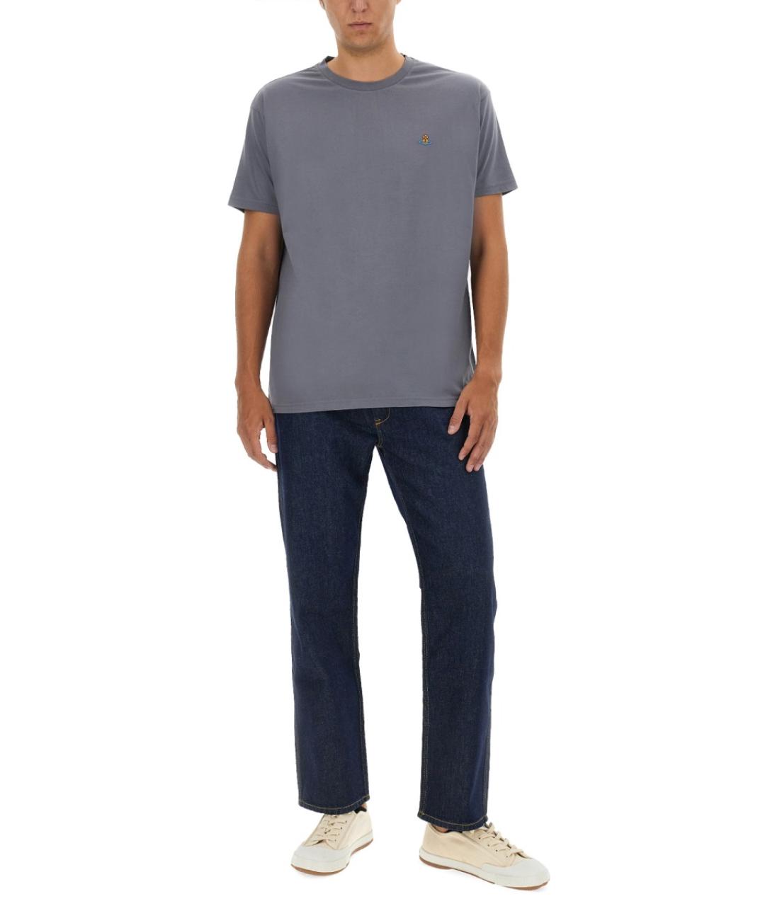 VIVIENNE WESTWOOD Серая хлопковая футболка, фото 9