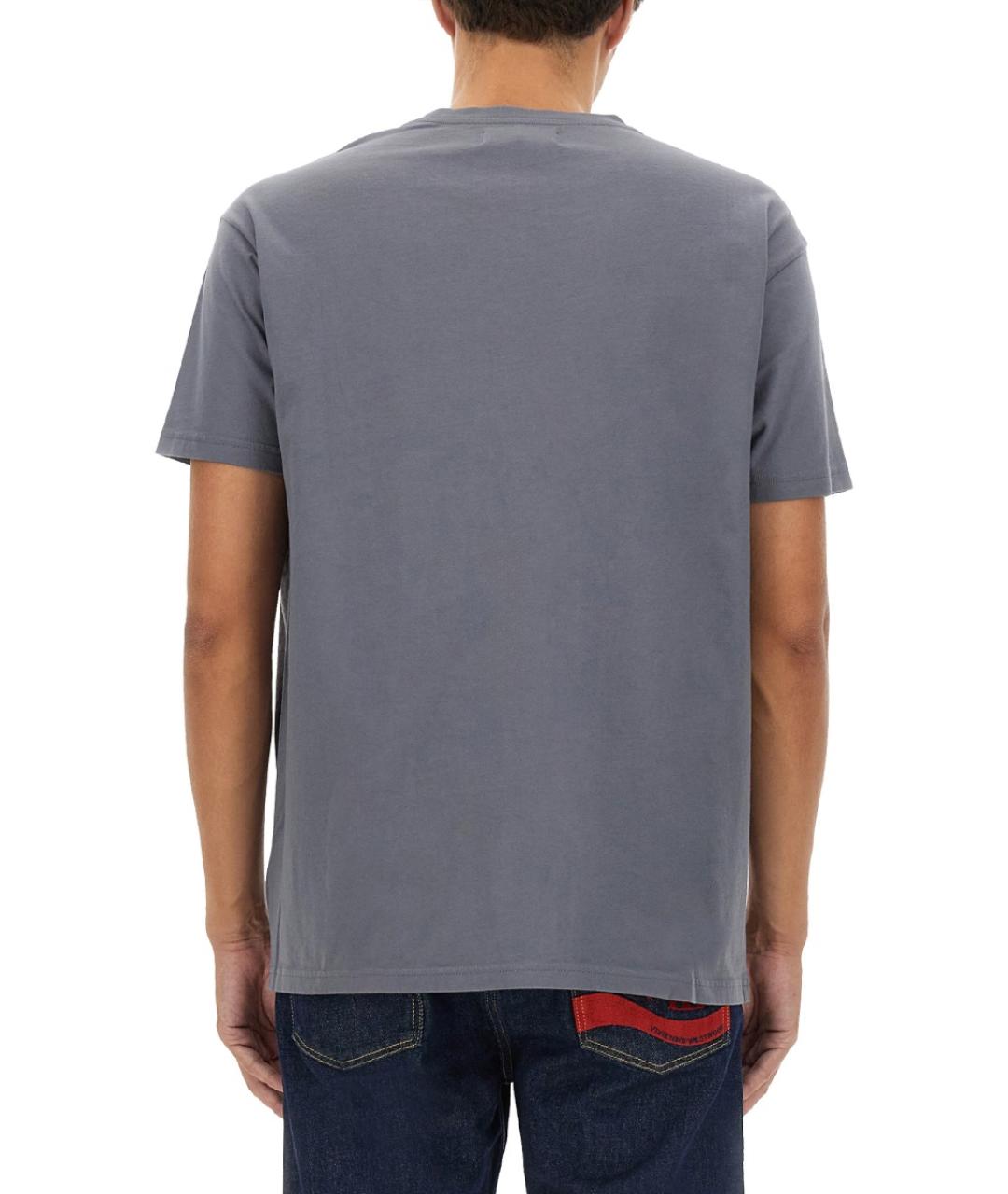 VIVIENNE WESTWOOD Серая хлопковая футболка, фото 5