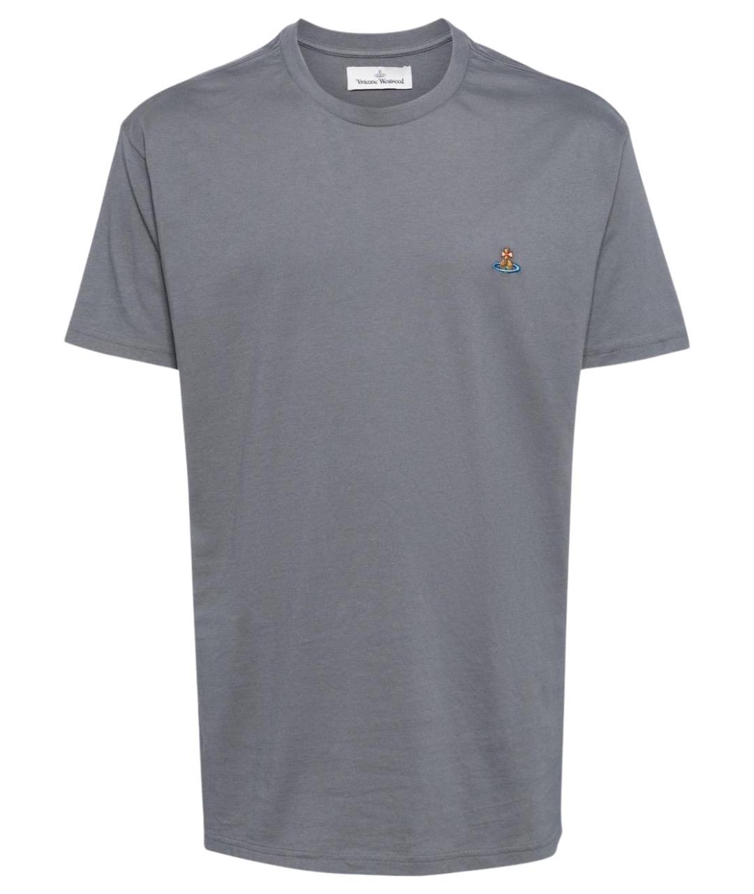VIVIENNE WESTWOOD Серая хлопковая футболка, фото 1