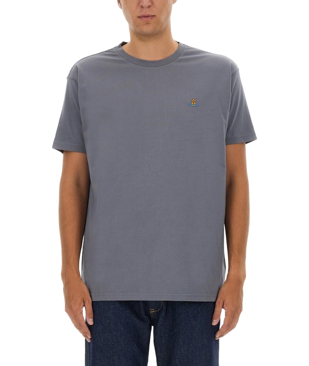 VIVIENNE WESTWOOD Серая хлопковая футболка, фото 8