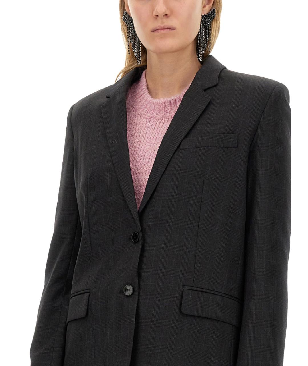 ISABEL MARANT Серый шерстяной жакет/пиджак, фото 4