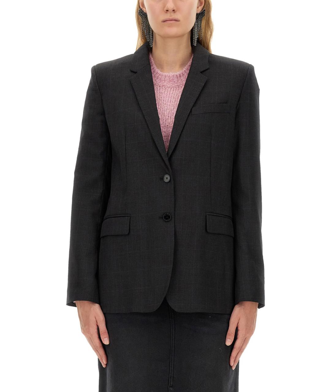 ISABEL MARANT Серый шерстяной жакет/пиджак, фото 5