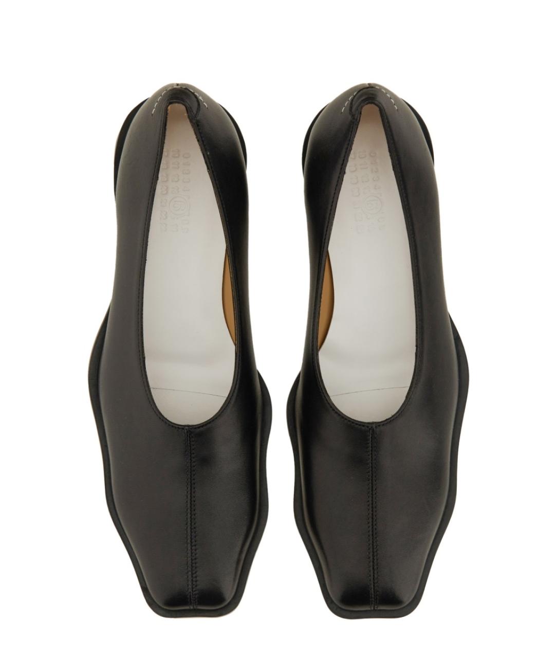 MM6 MAISON MARGIELA Черные кожаные балетки, фото 3