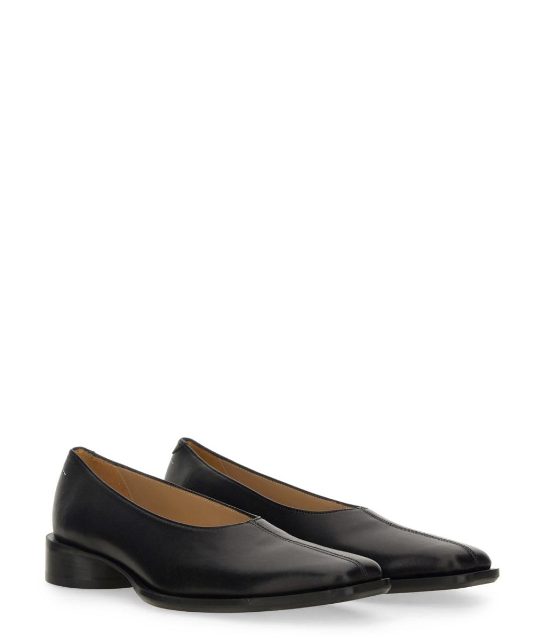 MM6 MAISON MARGIELA Черные кожаные балетки, фото 2