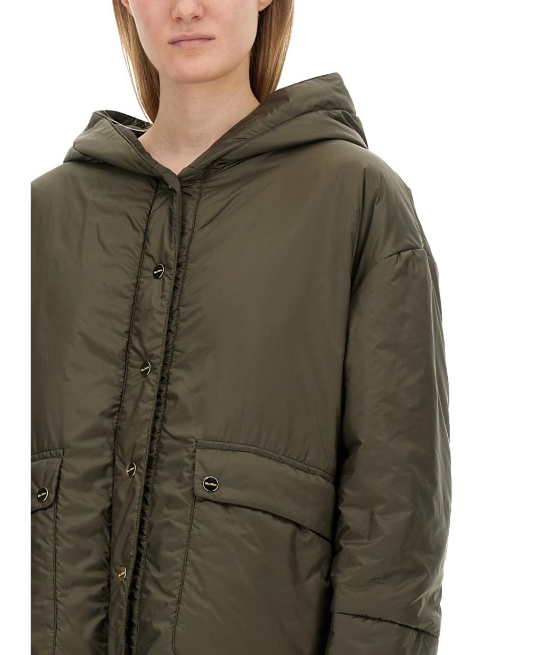 'S MAX MARA Зеленая полиэстеровая куртка, фото 5