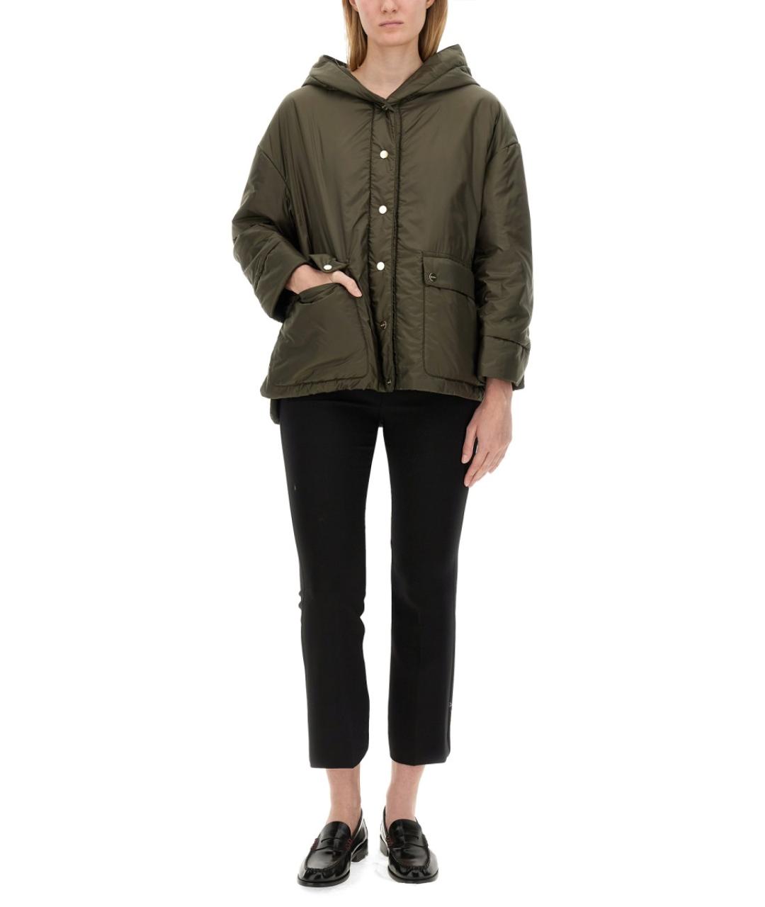 'S MAX MARA Зеленая полиэстеровая куртка, фото 3