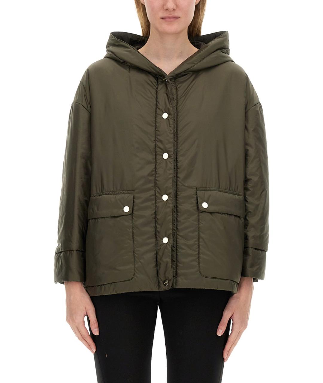 'S MAX MARA Зеленая полиэстеровая куртка, фото 2