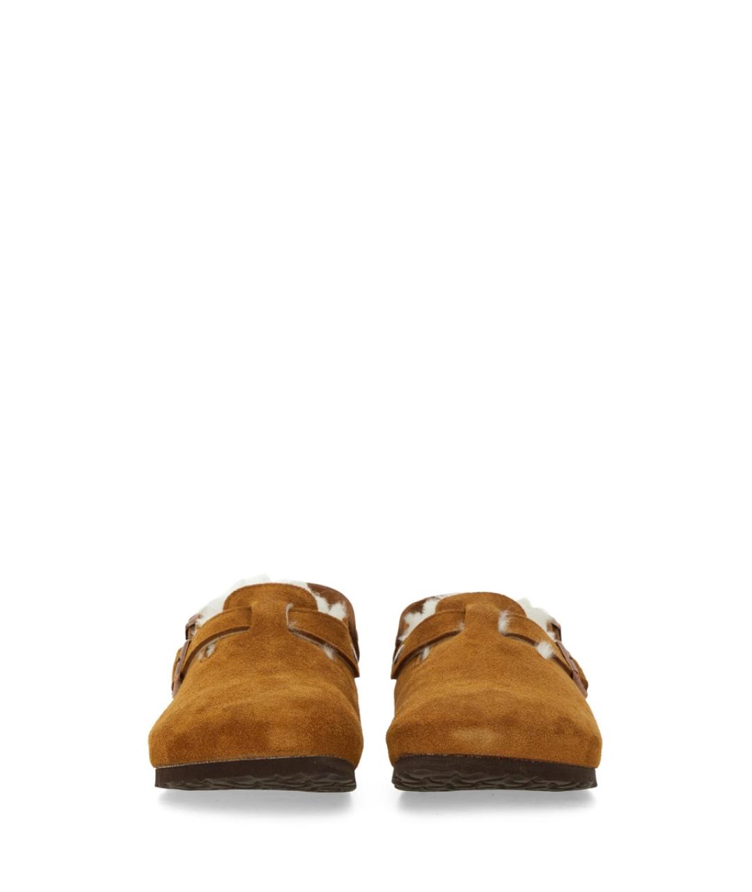 BIRKENSTOCK Коричневые замшевые шлепанцы, фото 4