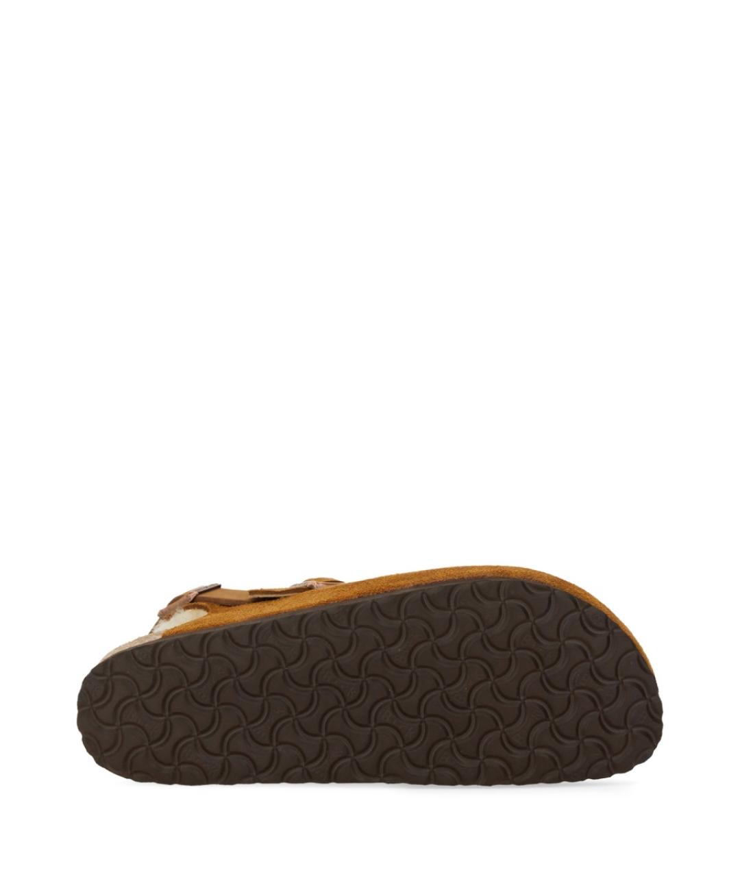 BIRKENSTOCK Коричневые замшевые шлепанцы, фото 5