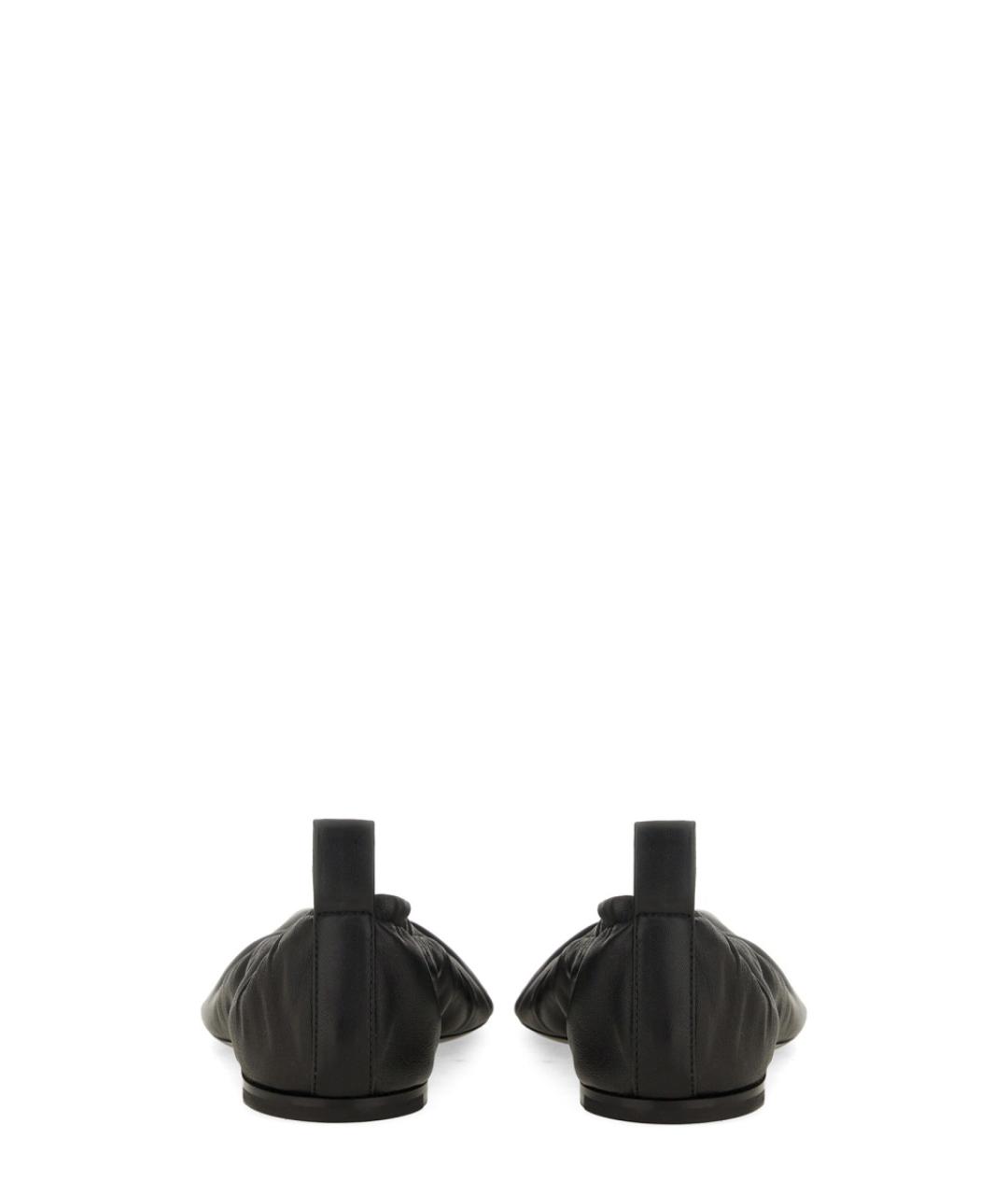 JIL SANDER Черные кожаные балетки, фото 4