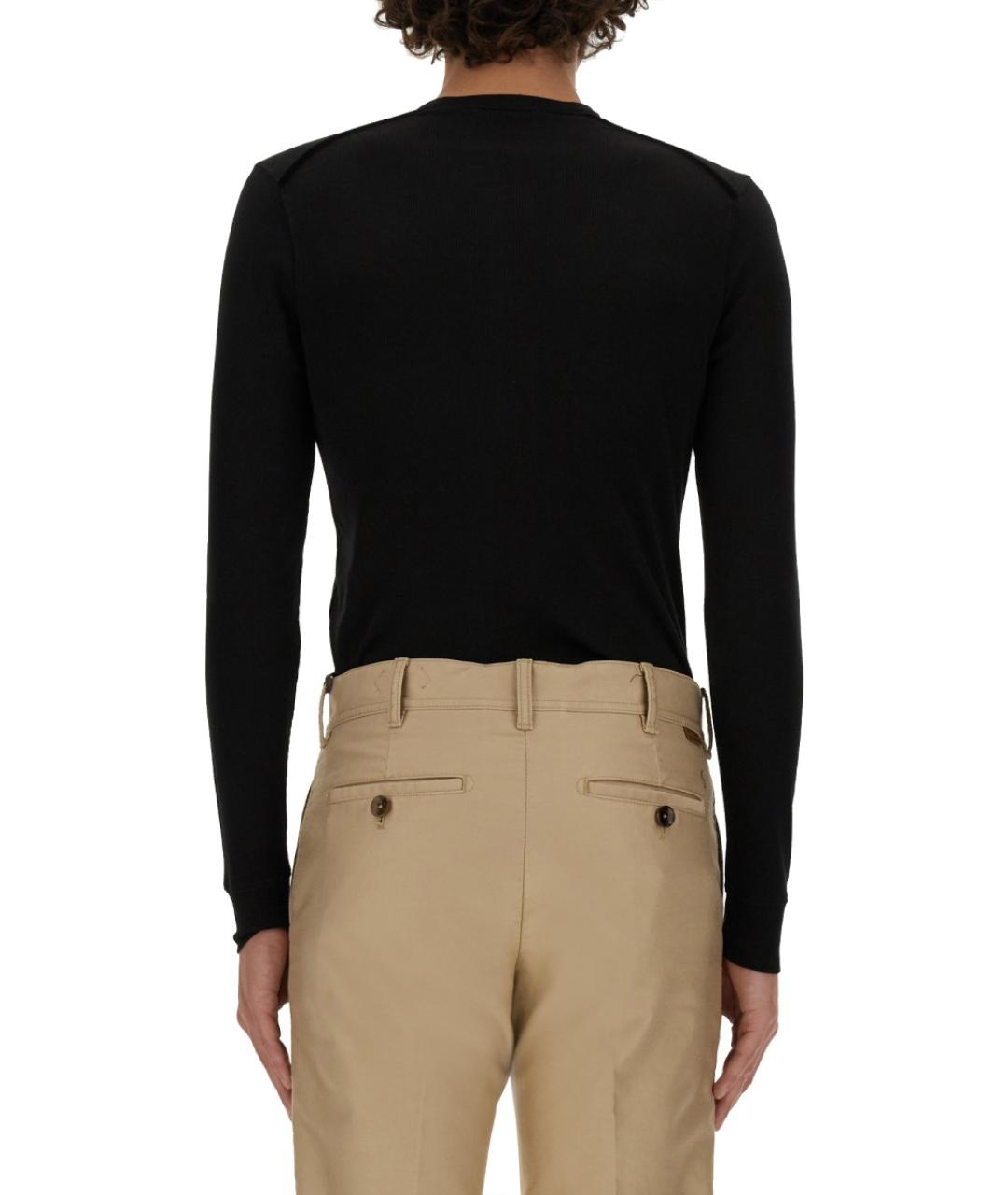 TOM FORD Черный хлопковый джемпер / свитер, фото 3