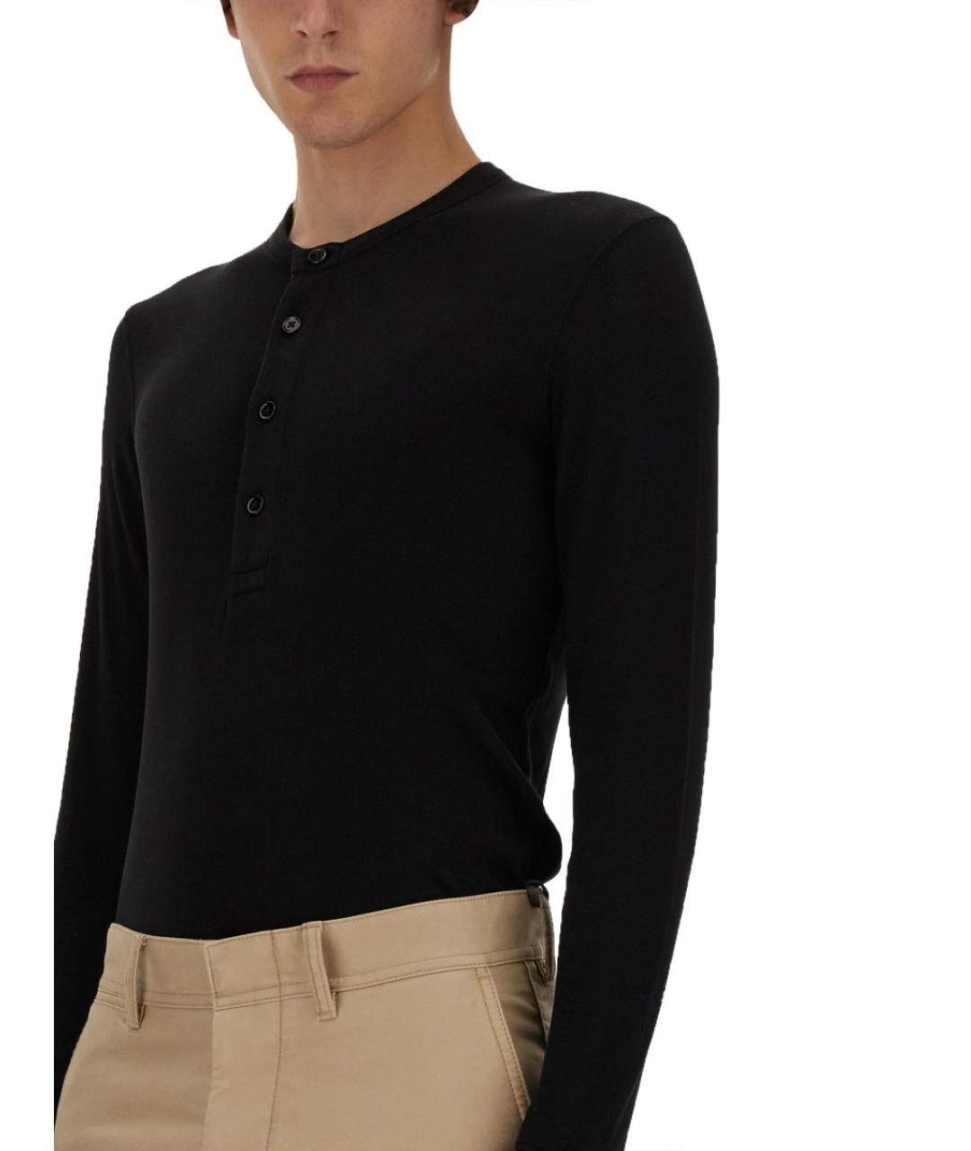 TOM FORD Черный хлопковый джемпер / свитер, фото 4