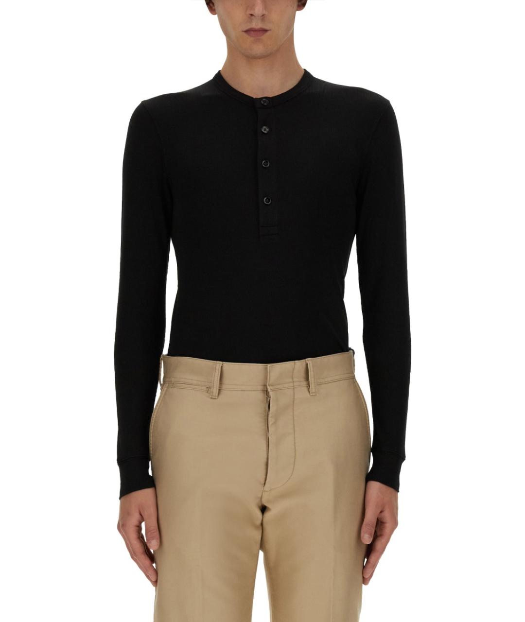 TOM FORD Черный хлопковый джемпер / свитер, фото 5