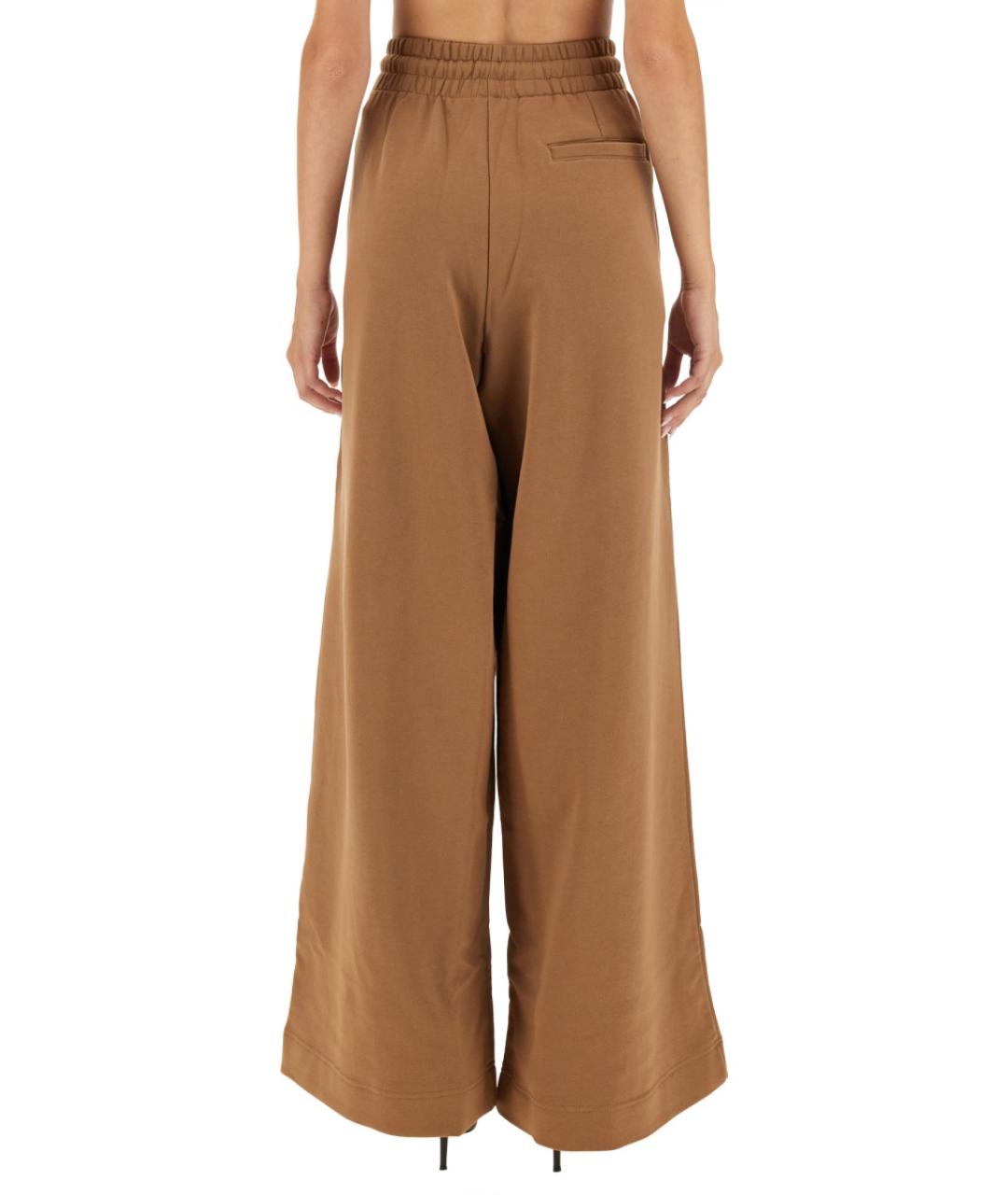 DRIES VAN NOTEN Коричневые хлопковые брюки широкие, фото 3