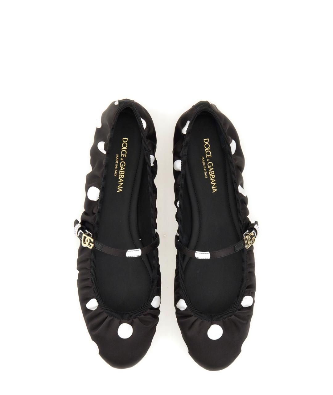 DOLCE&GABBANA Черные текстильные балетки, фото 6