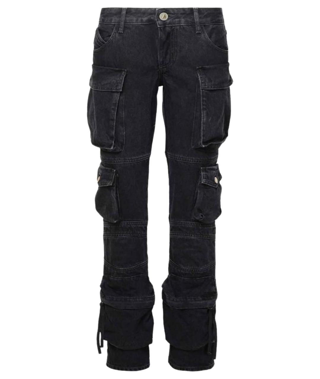 THE ATTICO Черные хлопковые прямые джинсы, фото 1