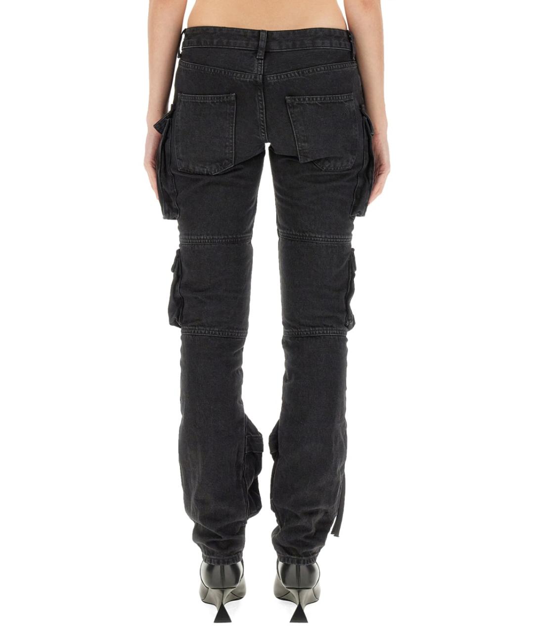 THE ATTICO Черные хлопковые прямые джинсы, фото 4