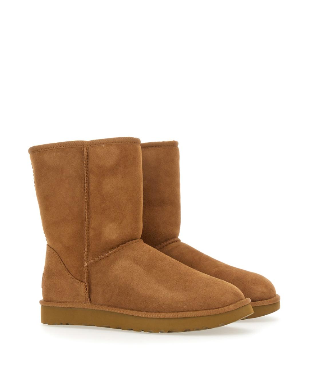 UGG AUSTRALIA Коричневые кожаные ботинки, фото 2